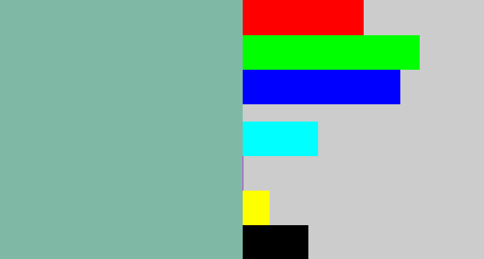 Hex color #7fb9a5 - pale teal