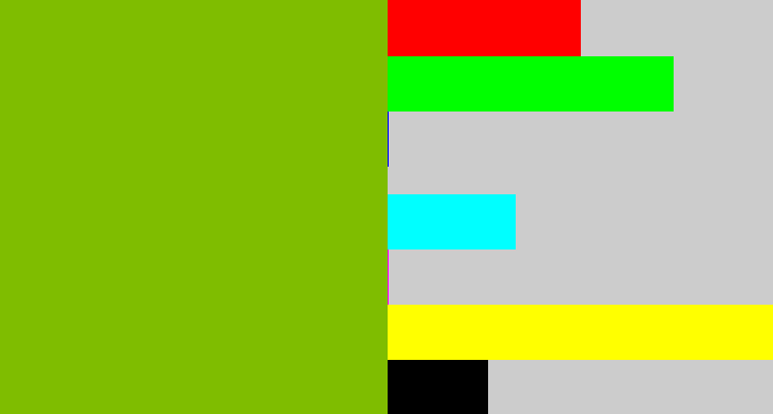 Hex color #7fbd00 - dark lime green