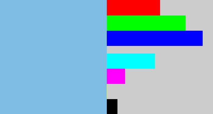 Hex color #7fbde5 - lightblue