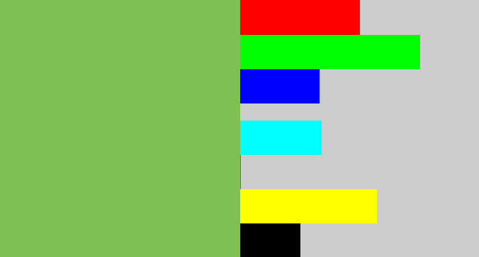 Hex color #7fbf53 - turtle green