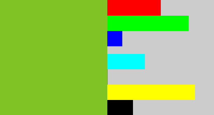 Hex color #7fc324 - apple green