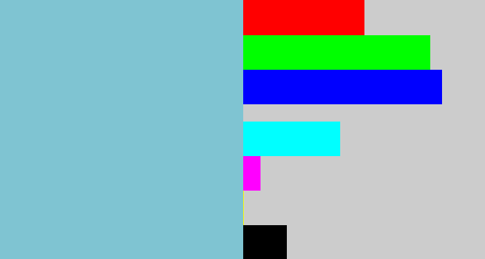 Hex color #7fc4d2 - light grey blue