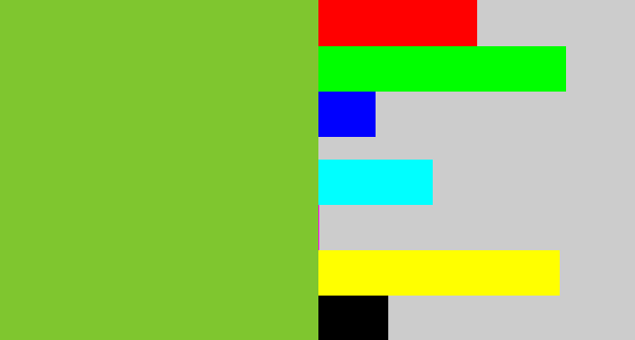 Hex color #7fc62f - apple green