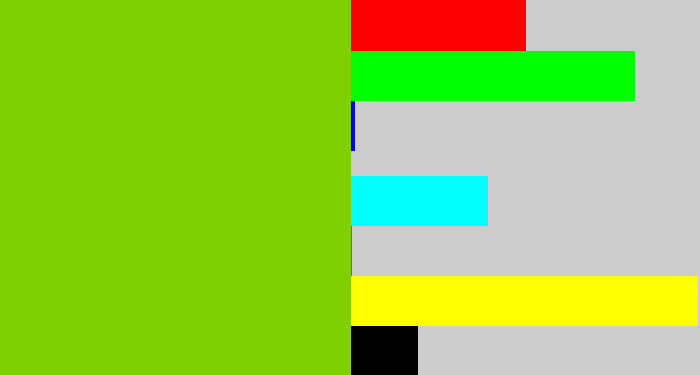 Hex color #7fcf03 - dark lime green