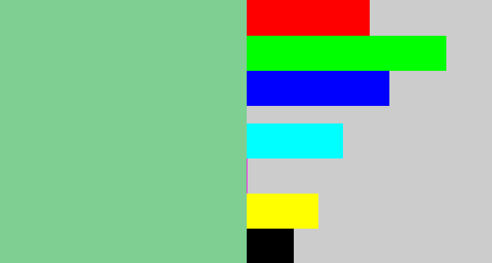 Hex color #7fcf93 - pale teal