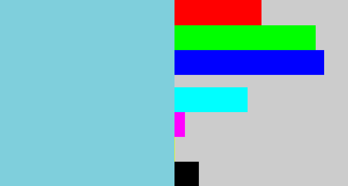Hex color #7fcfdc - lightblue