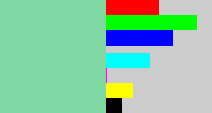 Hex color #7fd8a1 - pale teal