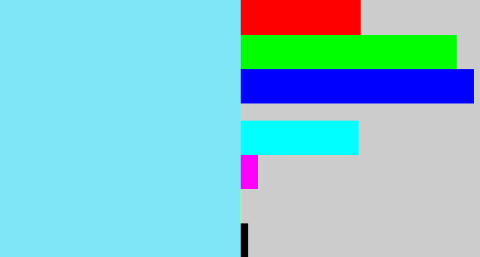 Hex color #7fe6f8 - robin egg blue