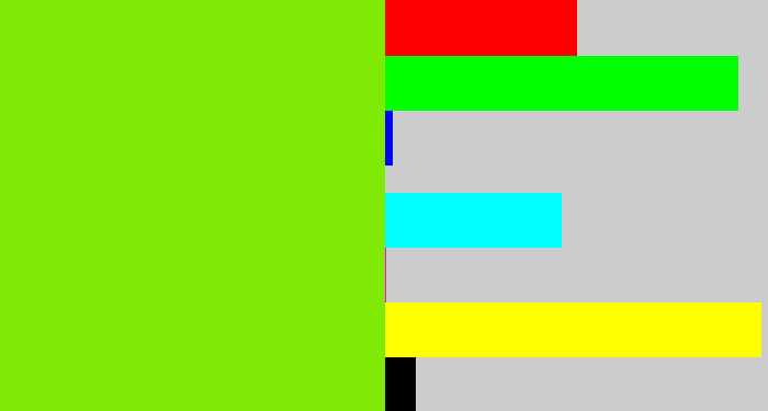 Hex color #7fea05 - bright lime