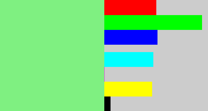 Hex color #7ff081 - lightgreen