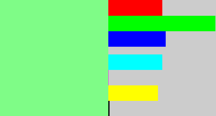 Hex color #7ffc87 - lightgreen