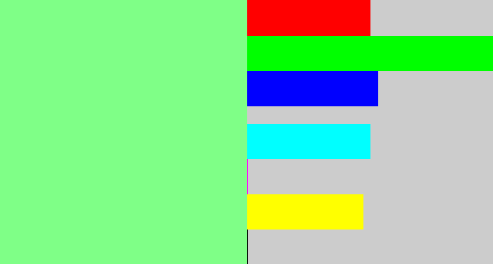 Hex color #7fff87 - lightgreen