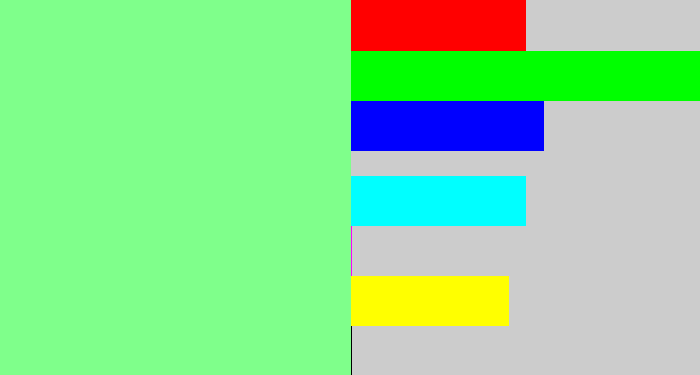 Hex color #7fff8b - lightgreen