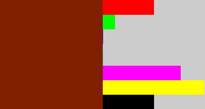 Hex color #801f01 - chestnut