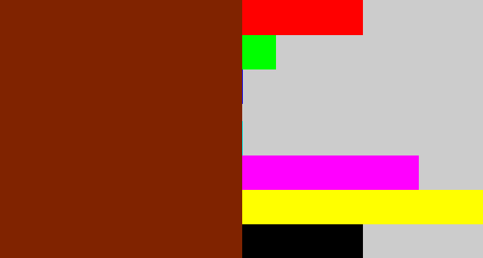 Hex color #802300 - reddish brown