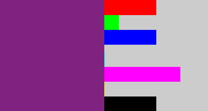 Hex color #802380 - darkish purple