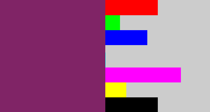 Hex color #802466 - darkish purple