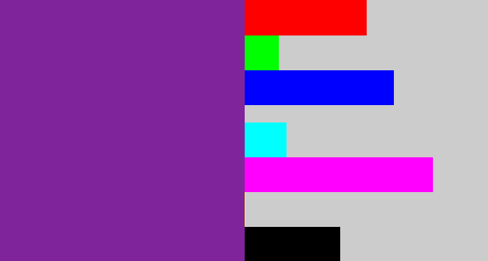 Hex color #80249b - purple