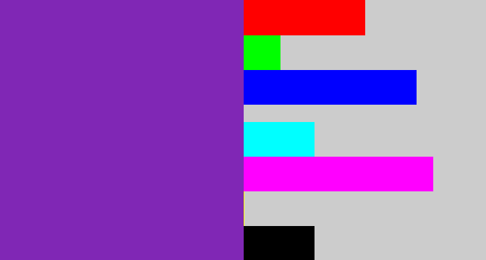 Hex color #8027b5 - purple