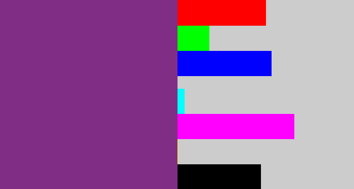 Hex color #802d86 - warm purple