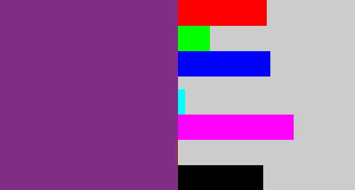 Hex color #802f85 - warm purple