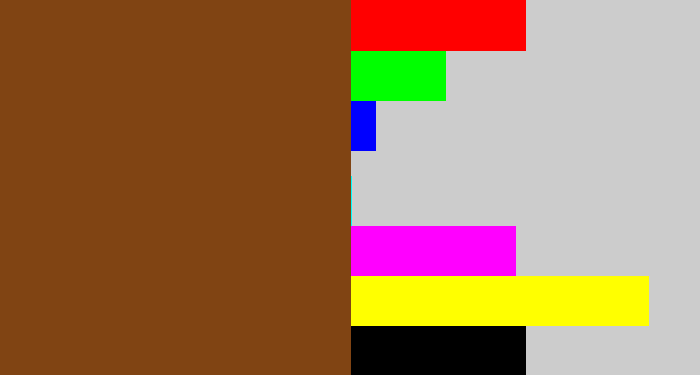 Hex color #804413 - medium brown