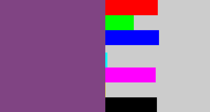 Hex color #804483 - light eggplant