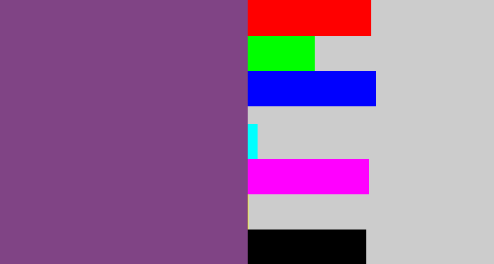 Hex color #804485 - light eggplant