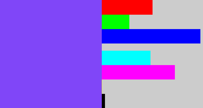 Hex color #8046f8 - bluish purple