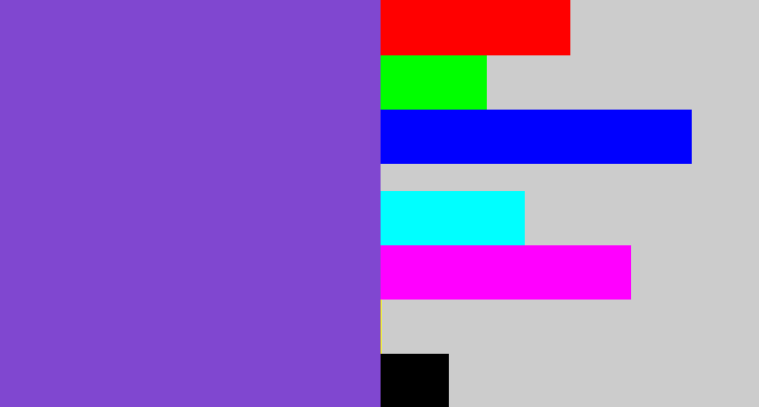 Hex color #8047d0 - purpley