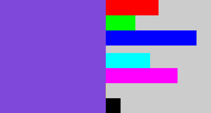 Hex color #8047db - purpley