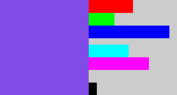 Hex color #804be7 - purpley