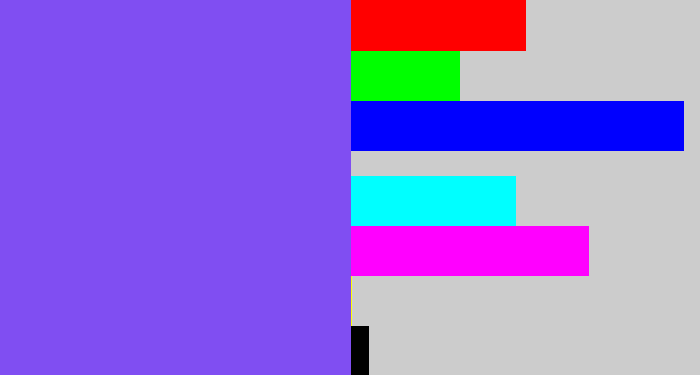 Hex color #804ef2 - purpley