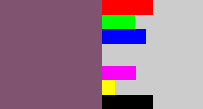 Hex color #805470 - dull purple