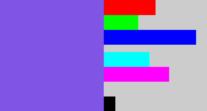 Hex color #8054e4 - purpley