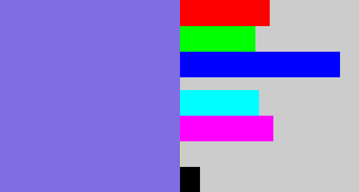 Hex color #806ce3 - purpley