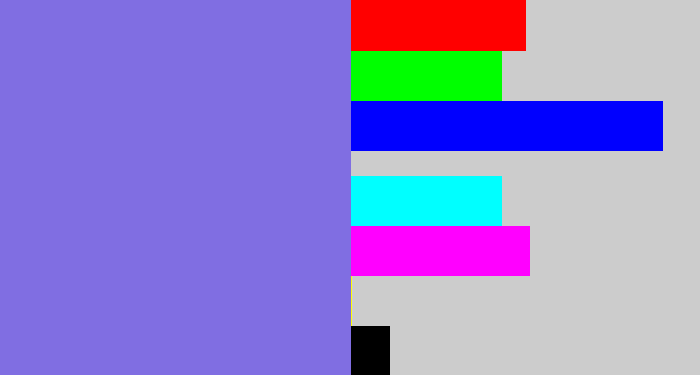 Hex color #806ee2 - purpley