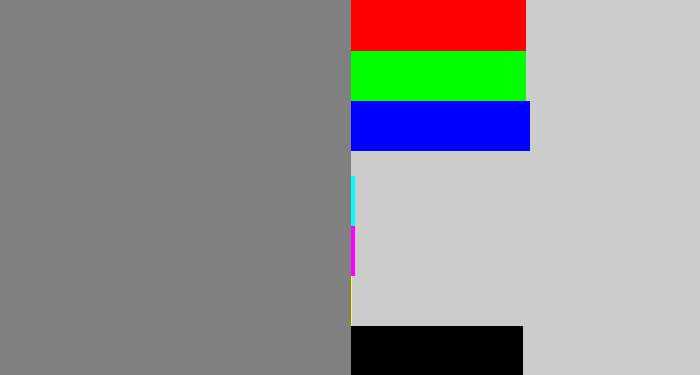 Hex color #808081 - medium grey