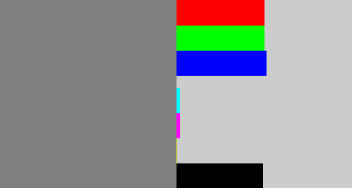Hex color #808082 - medium grey
