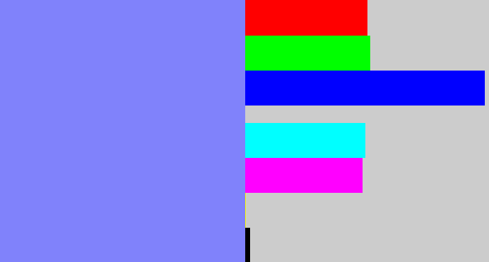 Hex color #8082fb - lavender blue