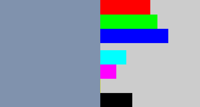 Hex color #8092ad - blue/grey
