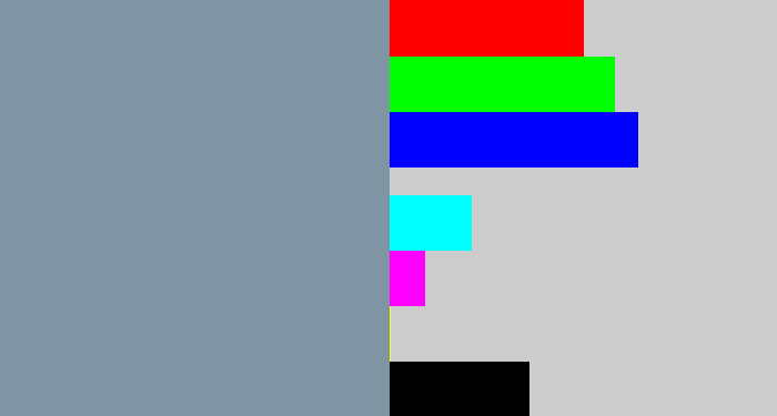 Hex color #8095a3 - blue/grey