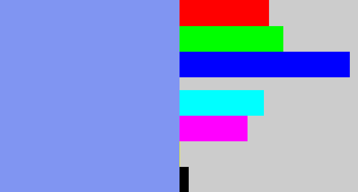 Hex color #8095f2 - periwinkle blue