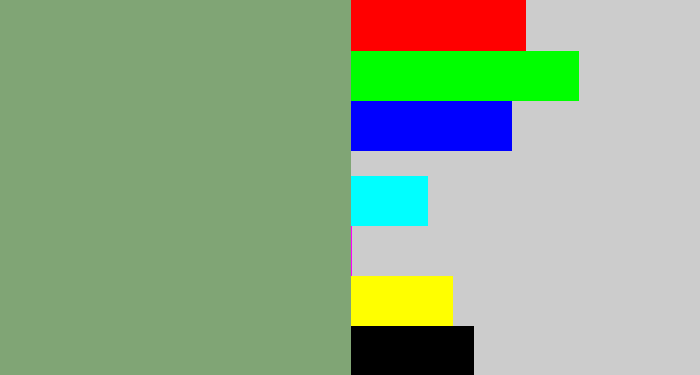 Hex color #80a575 - greeny grey