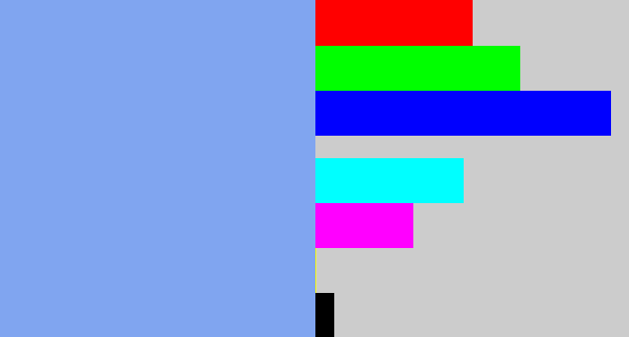 Hex color #80a5f0 - periwinkle blue