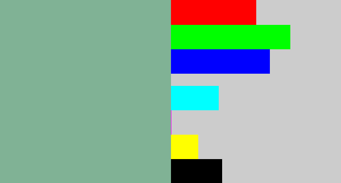 Hex color #80b295 - greenish grey