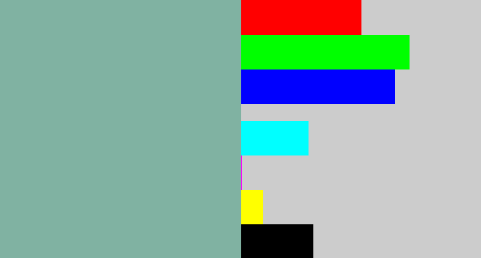 Hex color #80b2a2 - bluegrey