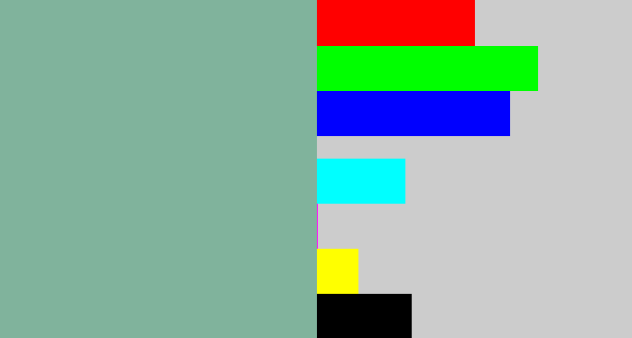 Hex color #80b39c - greenish grey