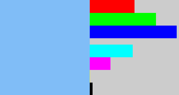 Hex color #80bdf7 - lightblue