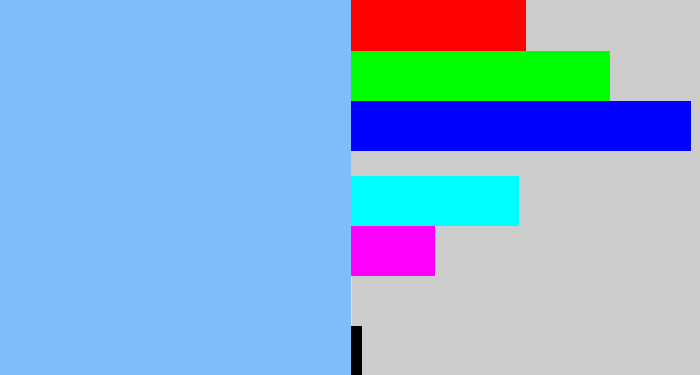 Hex color #80bdf8 - lightblue